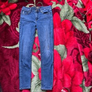 Women's Lucky Brand Brooke Skinny Blue Denim Distress Jeans 4/27A